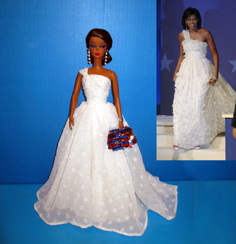 Michelle obama inaugural hot sale doll white dress